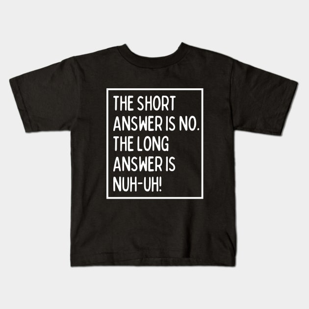 No means no! Kids T-Shirt by mksjr